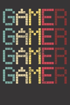 Paperback Notebook: Gamer Video Player Videogamer Retro Gift Dot Grid 6x9 120 Pages Book