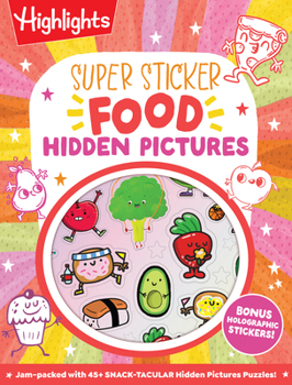 Paperback Super Sticker Food Hidden Pictures Book
