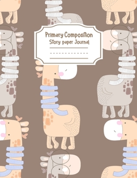 Primary Composition Notebook Story Paper Journal: Winter giraffe Primary journal for kids | Primary Composition Notebook - Story Journal For Grades ... journal For Kids (Winter giraffe series)