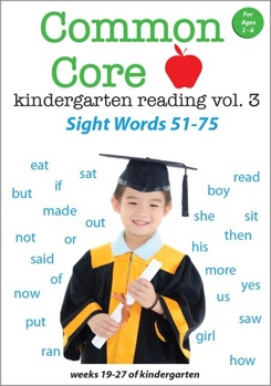 DVD Common Core Kindergarten Reading - Volume 3 - Sight Words 51 - 75 Book