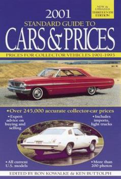 Paperback Standard Guide to Cars & Prices: Prices for Collector Vehicles 1901-1993 Book