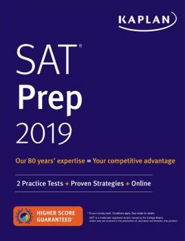 Paperback SAT Prep 2019: 2 Practice Tests + Proven Strategies + Online Book