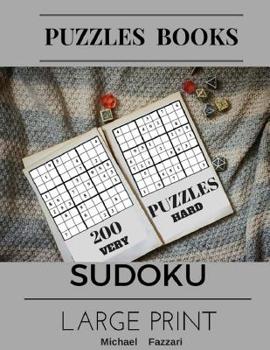 Paperback Puzzles Books 200 Puzzles Sudoku Large Print: (Very Hard) 200 Puzzles [Large Print] Book