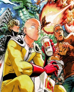 Notebook: One Punch Man Anime Soft Glossy Cover Graph Paper Pages Book 7.5 x 9.25 Inches 110 Pages