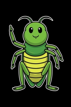 Notebook : 109 Pages A5 ( 6x9 Inch) - Grid Paper - Graph Paper - Quad Ruled - Great Gift for Kids and Friends - a Great Gift Idea for the First Day of School - Cute Funny Grasshopper Insect