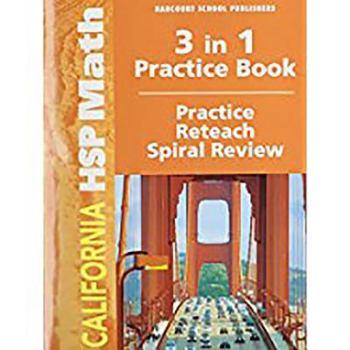 Harcourt School Publishers Math: Practice/Reteach Workbook Student Edition Grade 4