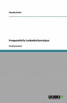 Paperback Frequentielle Lesbarkeitsanalyse [German] Book