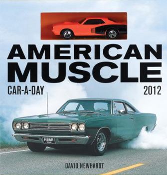 Paperback American Muscle Car-A-Day 2012 w/toy Book