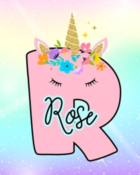 Rose: Girls Unicorn Journal to Write In | Personalized Journal