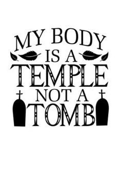Paperback Notebook: Vegetarian vegan grave temple animal lover gift 120 Pages, 6x9 Inches, Dot Grid Book