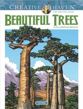Paperback Creative Haven Beautiful Trees Coloring Book