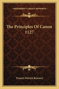 Paperback The Principles Of Canon 1127 Book