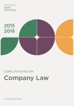 Paperback Core Statutes on Company Law 2015-16 (Palgrave Core Statutes) Book