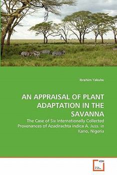 Paperback An Appraisal of Plant Adaptation in the Savanna Book