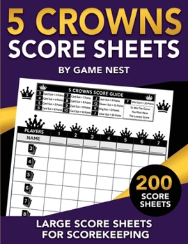 Paperback 5 Crowns Score Sheets: 200 Large Score Sheets for Scorekeeping Book