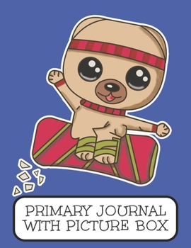 Paperback Primary Journal With Picture Box: Adorable Winter Pomeranian Puppy Dog Riding His Snowboard Book