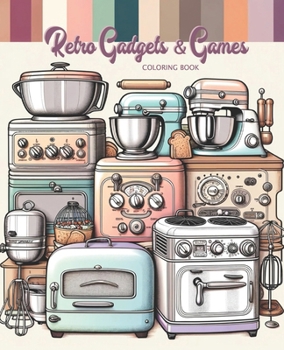 Paperback Retro Gadgets & Games Coloring Book