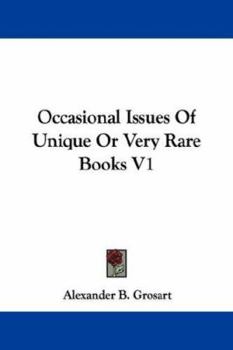 Paperback Occasional Issues Of Unique Or Very Rare Books V1 Book