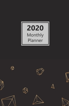 2020 Monthly Planner: Portable. Month on 2 pages followed by six Notes pages. Monthly layout Includes To-do section. 8.5"x 5.5". Fits in purse. (Half ... dark, diamonds pattern. Soft matte cover).