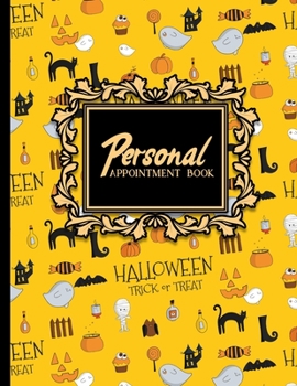 Personal Appointment Book: 7 Columns Appointment Pad, Cute Appointment Books, Undated Appointment Book, Cute Halloween Cover