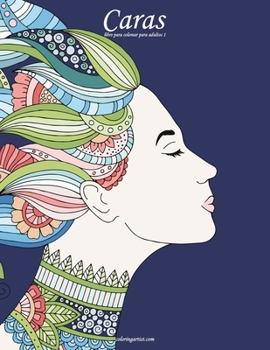Paperback Caras libro para colorear para adultos 1 [Spanish] Book