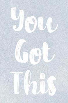 You Got This: Cute Watercolor Cover Blank Wide Ruled Composition Notebook Journal