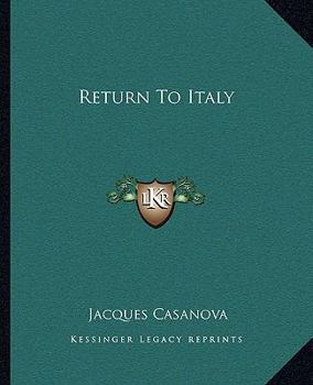 Paperback Return To Italy Book
