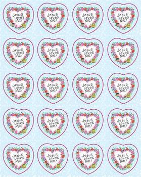 Paperback Jesus Loves Me Shape Stickers: Kid-Drawn Book