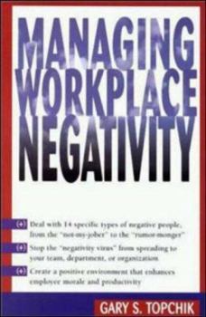 Hardcover Managing Workplace Negativity Book