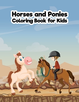 Paperback Horses and Ponies Coloring Book for Kids: Hop Up Book