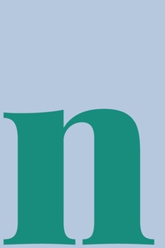 N Dot Grid Notebook: Minimalist Dotted Notebook | Personalized Monogram Letter N Light Blue and Green Cover Design