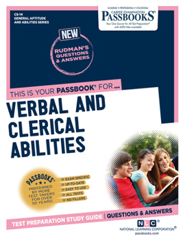 Paperback Verbal and Clerical Abilities (Cs-14): Passbooks Study Guide Volume 14 Book