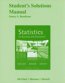 Paperback Statistics for Business and Economics: Student's Solutions Manual Book