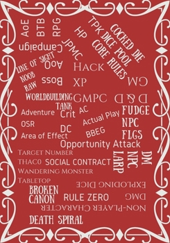 RPG Journal: Role Playing Game Style Notebook Vintage Red RPG Terms Cover Design