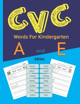 Paperback CVC Words For Kindergarten: A CVC Words Book