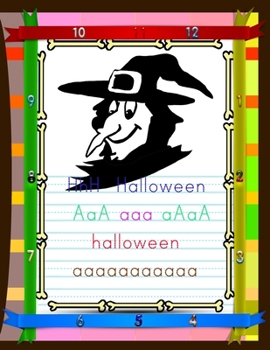 Paperback Halloween Kindergarten Alphabet Learning: Halloween Exercise Workbook for Prek.Halloween Prep Book for Pre School.Halloween Prep Workbook for Pre Scho Book
