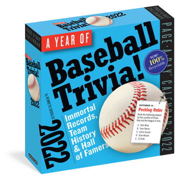 Calendar A Year of Baseball Trivia! Page-A-Day Calendar 2022: Celebrating Teams, Stats, Personalities, and Record Setting Moments in Baseball. Book