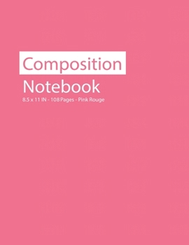 Paperback Composition Notebook: Pink Rouge Book