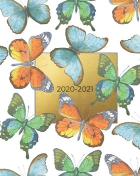 Paperback 2020-2021: Pretty Monthly Planner/Organizer Gift for Butterfly Lovers - 24-Months (Jan 2020-Dec 2021) with Holidays - 2-Page Cale Book