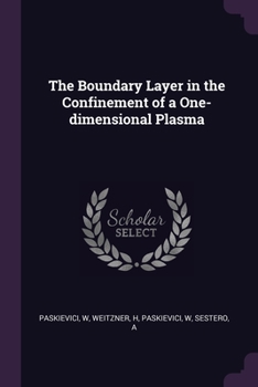 Paperback The Boundary Layer in the Confinement of a One-dimensional Plasma Book