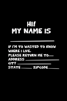 Hi my name is: 6x9 Disco | blank with numbers paper | notebook | notes