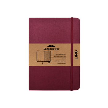 Paperback Moustachine Classic Linen Medium Burgundy Squared Flex Book