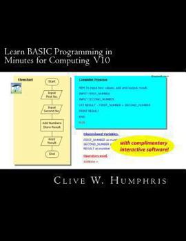 Paperback Learn BASIC Programming in Minutes for Computing V10 Book