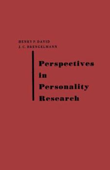 Paperback Perspectives in Personality Research Book