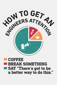 Paperback How To Get An Engineers Attention Coffee Break Something Say Theres Got To Be a Better Way To Do This: Engineer Lined Notebook, Journal, Organizer, Di Book