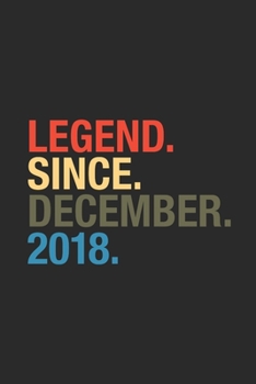 Paperback Legend Since December 2018: Small Lined Notebook - 1 years old Birthday Gift or 1st Anniversary Gift Idea Book