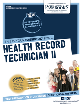 Paperback Health Record Technician II (C-4184): Passbooks Study Guidevolume 4184 Book