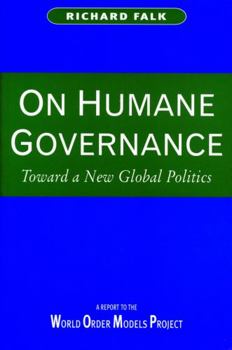 Paperback On Humane Governance - Ppr.* Book