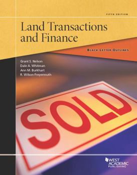 Paperback Black Letter Outline on Land Transactions and Finance (Black Letter Outlines) Book