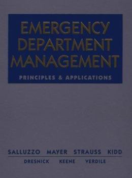 Hardcover Emergency Department Management: Principles and Applications Book